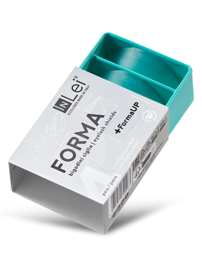 los InLei® Eye Lash Shields – Forma + Forma UP, bigodini de silicona de alta calidad diseñados para tratamientos profesionales de lifting de pestañas. Su diseño anatómico y material hipoalergénico garantizan comodidad y resultados óptimos.