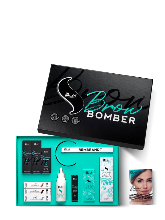 InLei® Brow Bomber System es el tratamiento profesional de laminación de cejas en tres pasos que transforma y nutre profundamente el vello, proporcionando resultados duraderos y un acabado natural.