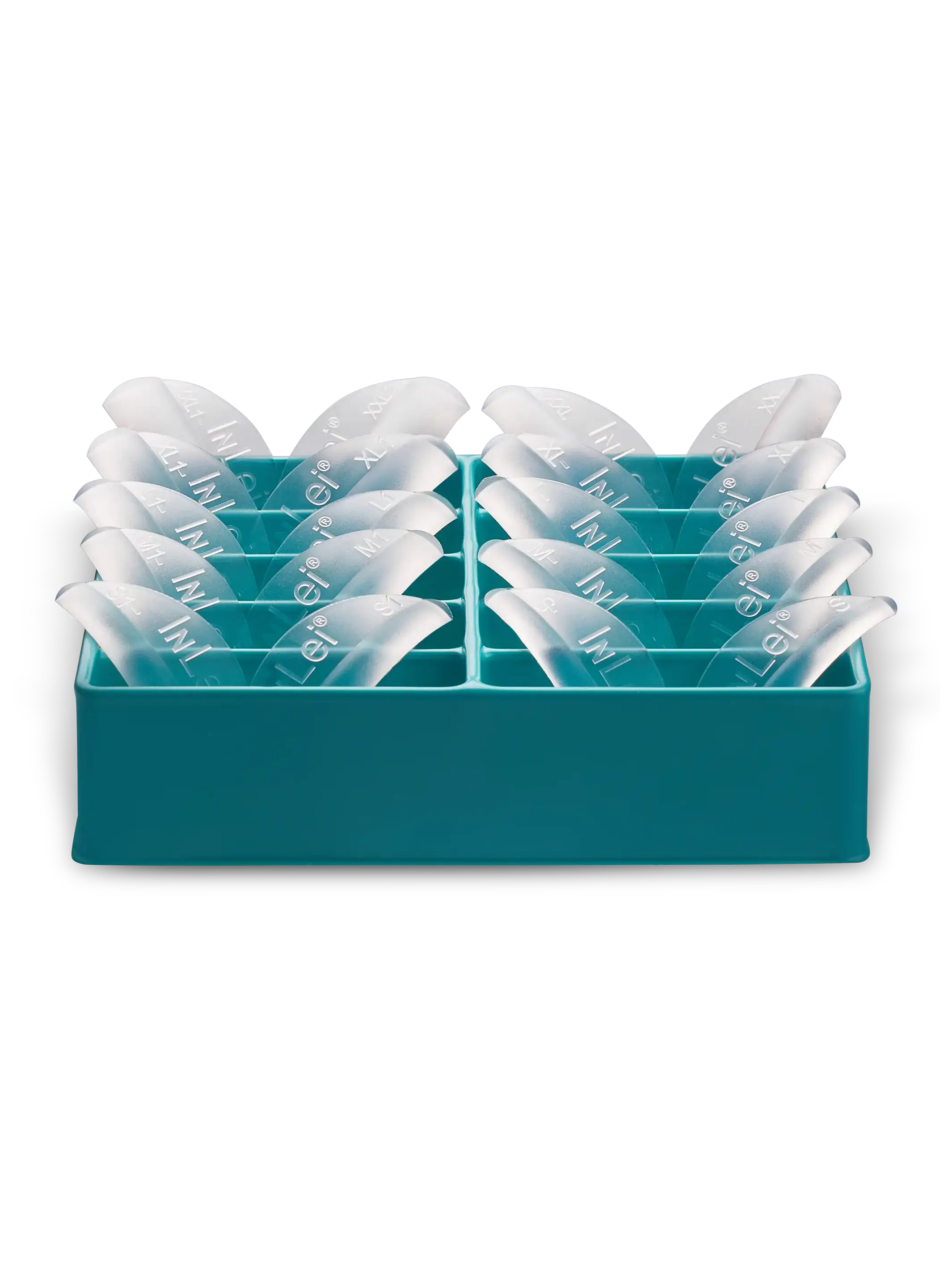 los InLei® Eye Lash Shields, bigodini de silicona de alta calidad diseñados para tratamientos profesionales de lifting de pestañas. Su diseño anatómico y material hipoalergénico garantizan comodidad y resultados óptimos.