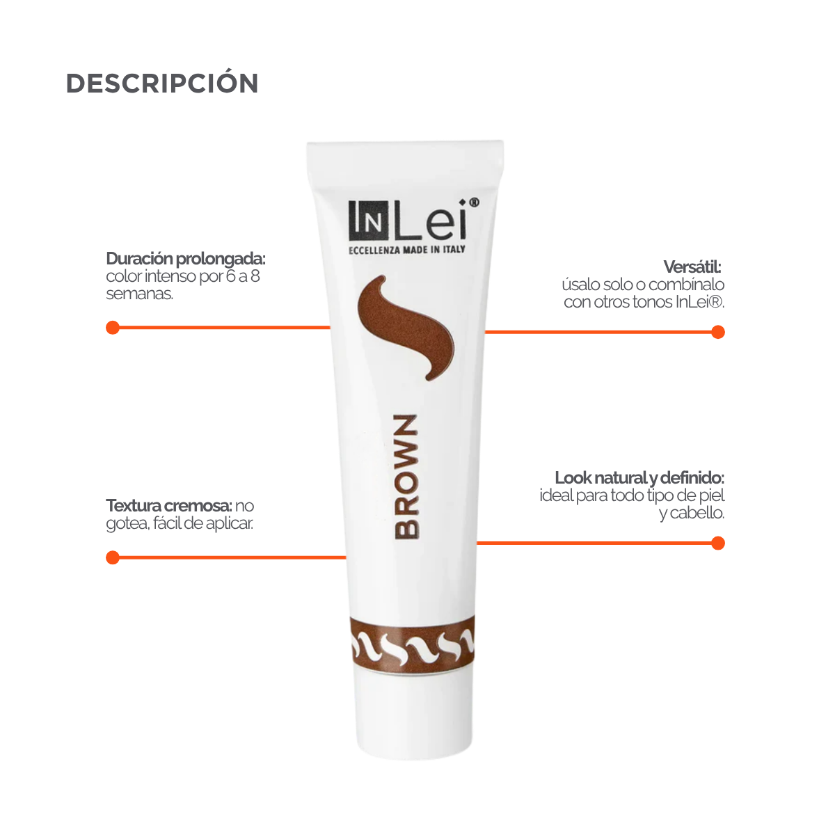 InLei® Tinte para Pestañas y Cejas con Aceite de Argán