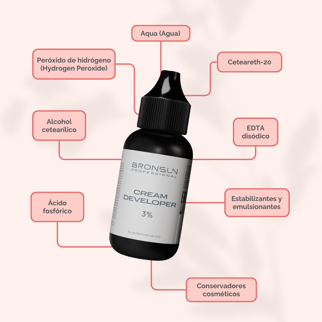 Cream Developer  profesional para tinte de cejas y pestañas, oxidante cremoso premium diseñado para brow artists y lash technicians. Fórmula de textura uniforme ideal para mezclar con tintes profesionales y lograr aplicaciones precisas, resultados homogéneos y servicios de belleza de alta gama.