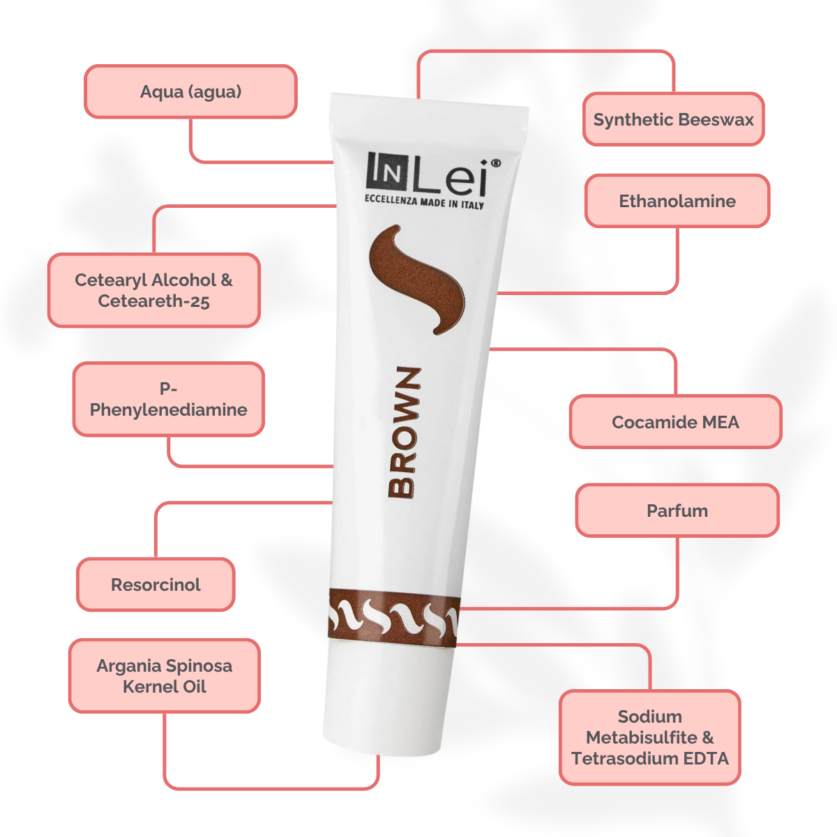 InLei® Tinte para Pestañas y Cejas con Aceite de Argán