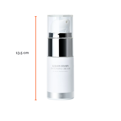 Keratin Vitamin Intensive Cream de DLUX, diseño elegante, textura cremosa ligera, ideal para cuidado post‑lifting de pestañas y cejas
