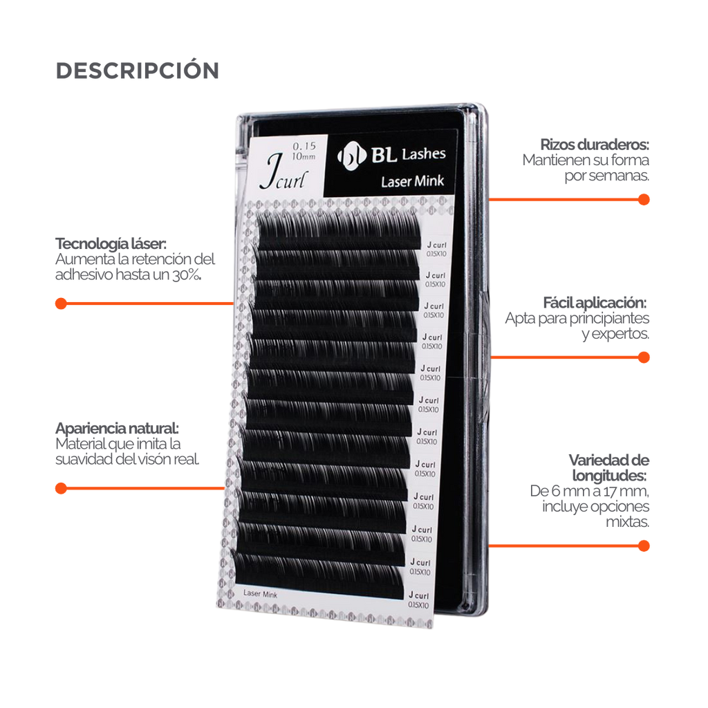 Extensión de Pestañas Curvatura D BL Lashes®