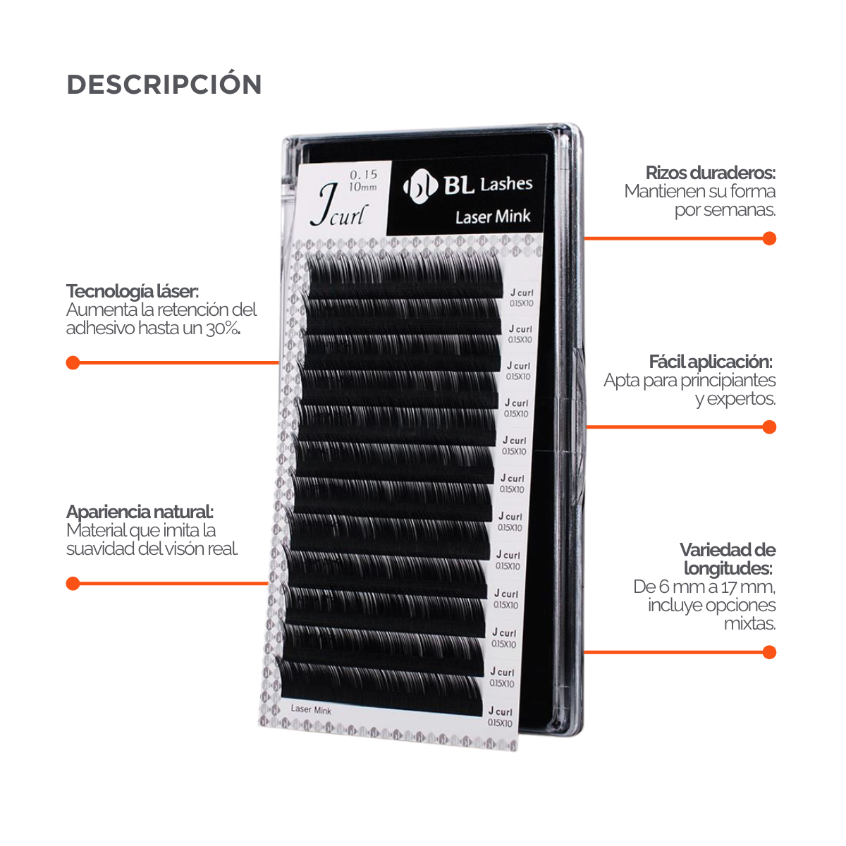 Extensión de Pestañas Curvatura D BL Lashes®