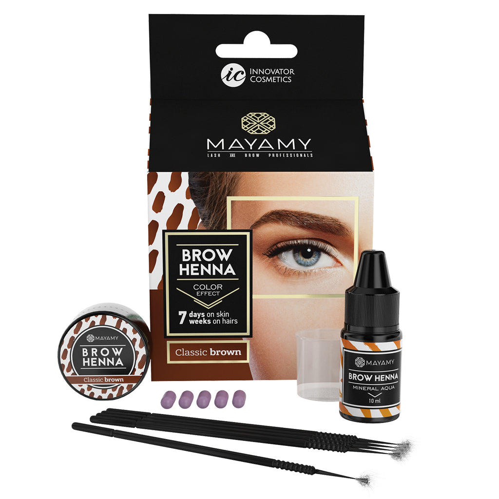 Mayamy Brow Henna en cápsulas para una coloración natural y duradera de las cejas