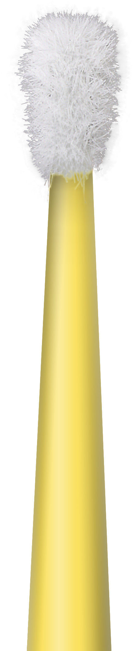 “Microbrush DLUX Professional con punta de microfibra no absorbente y cuello flexible; colores blanco 1 mm, amarillo 2 mm, verde 3 mm; 100 piezas para aplicación precisa en pestañas y cejas.”