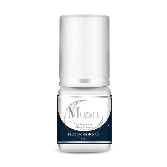 Botella de Moon Adhesive DLUX Universe de 3 ml / 5 ml, adhesivo negro de alta gama para extensiones de pestañas, envase profesional con gotero