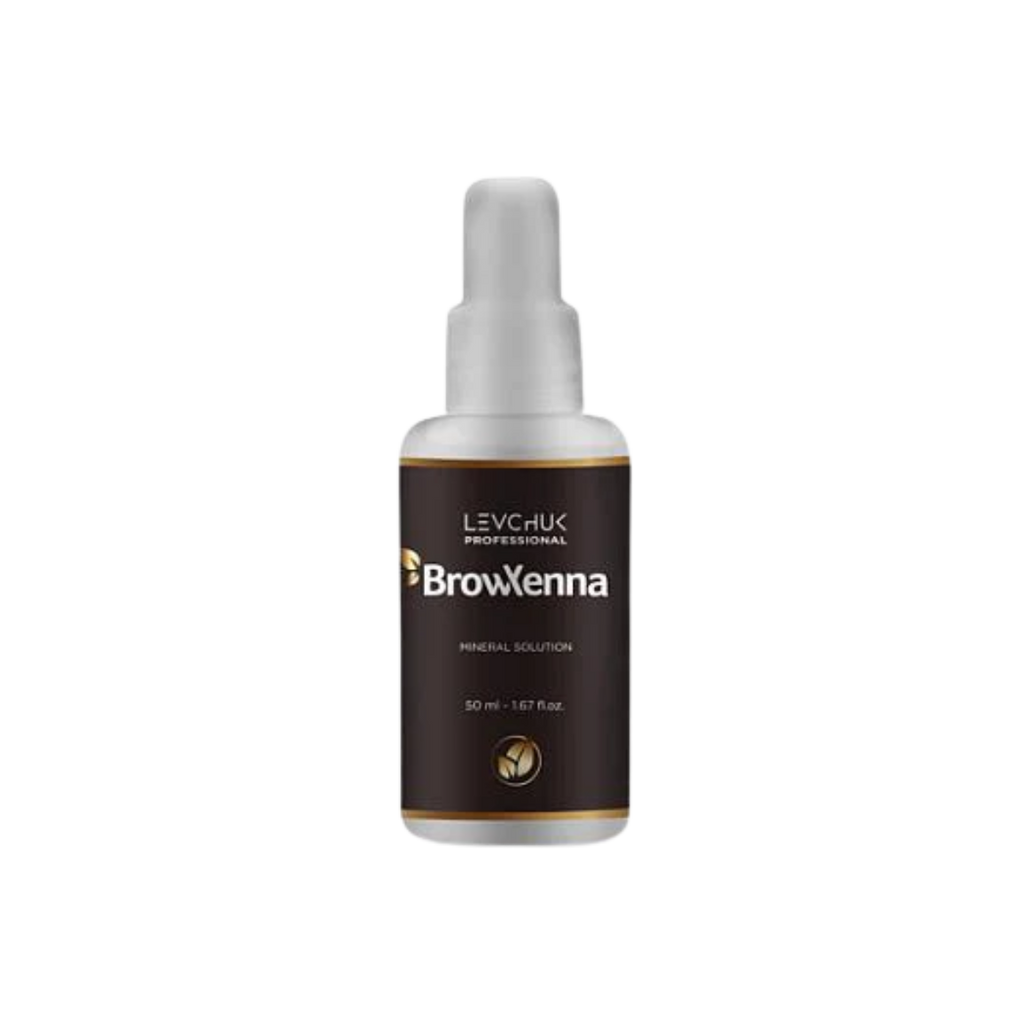 Mineral solution for henna mixing 50 ml, BrowXenna
activador profesional y puro, formulado para mezclar con henna de cejas, que potencia la pigmentación y duración sin impurezas.