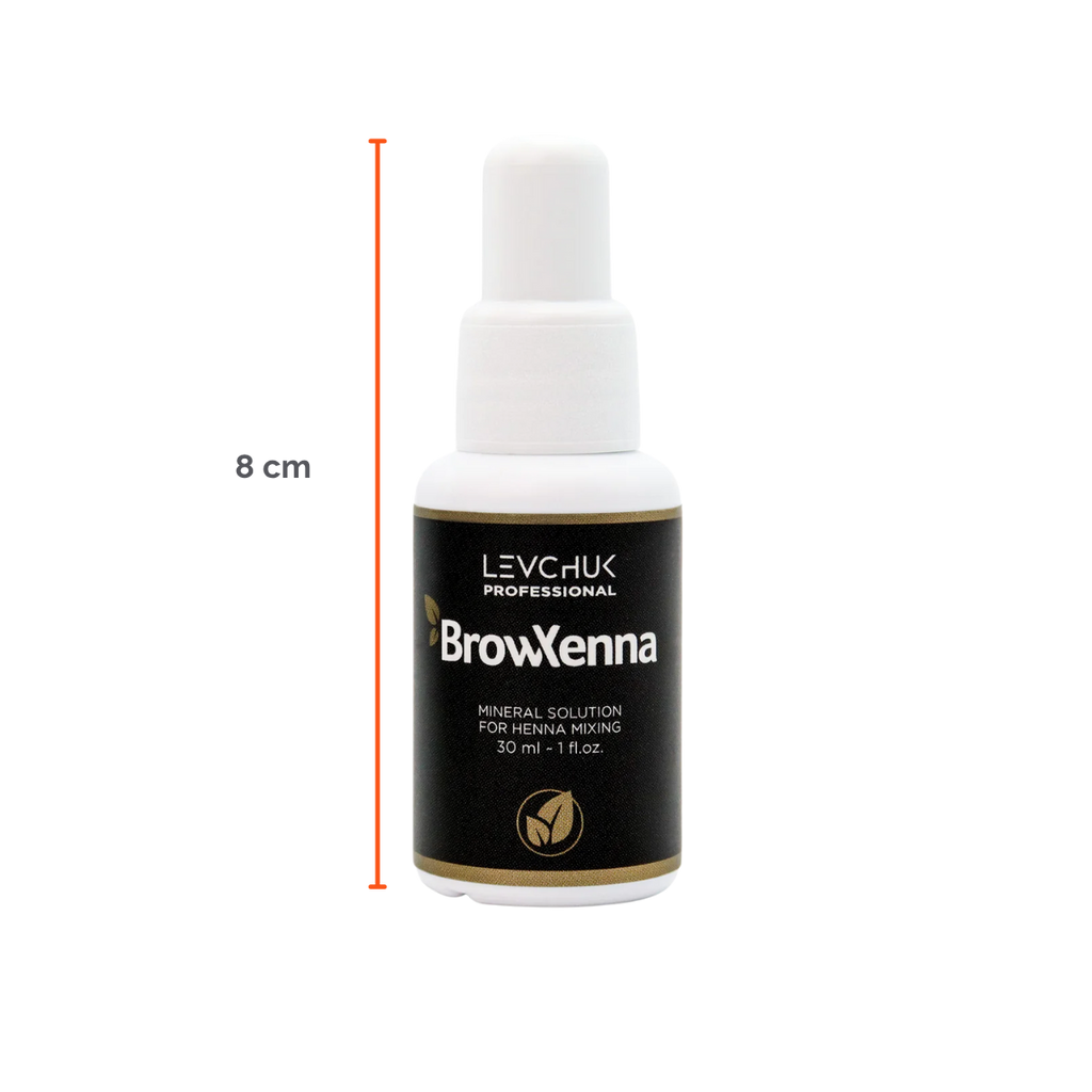 Mineral solution for henna mixing 30 ml, BrowXenna
activador profesional y puro, formulado para mezclar con henna de cejas, que potencia la pigmentación y duración sin impurezas.