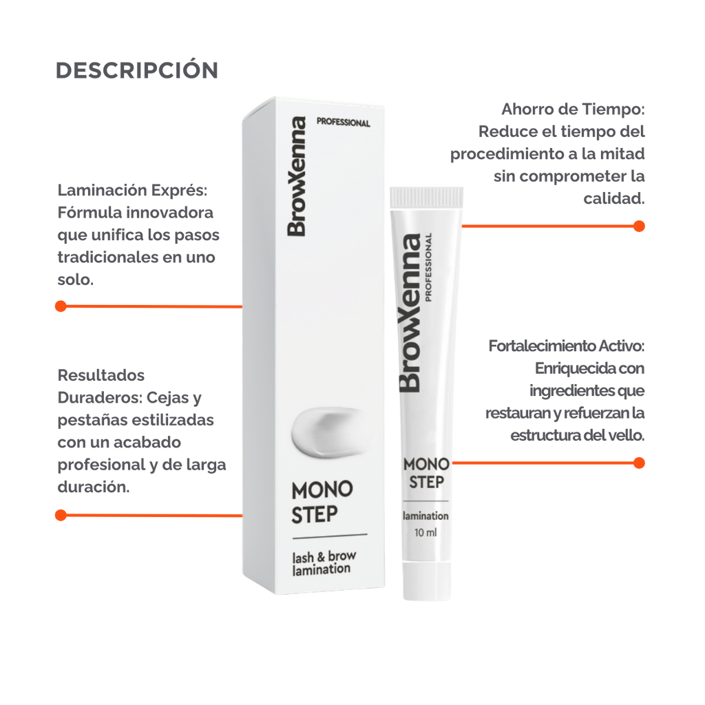 Mono Step BrowXenna® Laminación Express para Cejas & Pestañas
solución express todo‑en‑uno para laminación profesional de cejas y pestañas, que define forma, ofrece volumen y restaura en un solo paso.