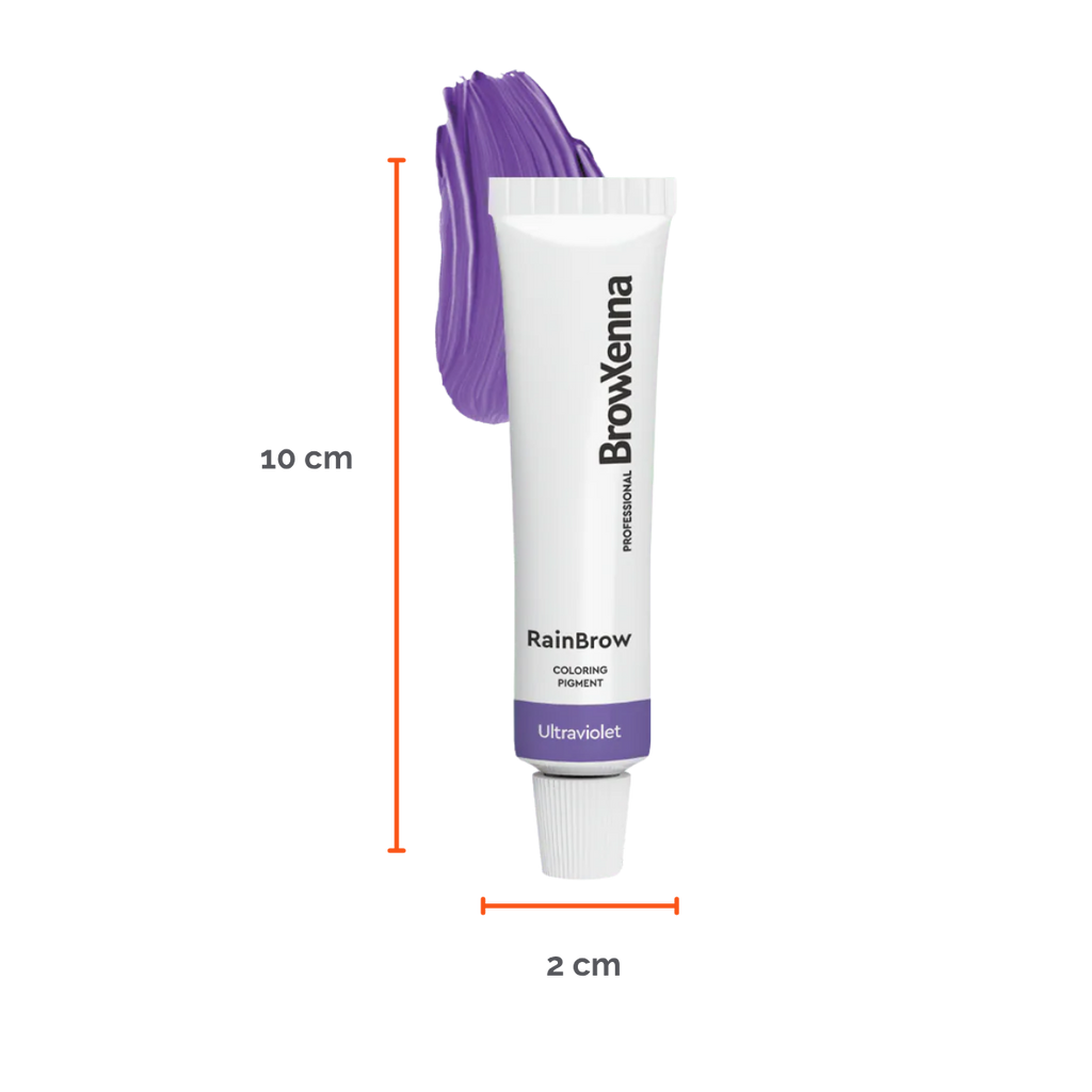 Frasco de 30 ml de Pigmento Directo BrowXenna RainBrow para cejas – fórmula sin oxidante, con textura cremosa y tonos vibrantes para tintado preciso.