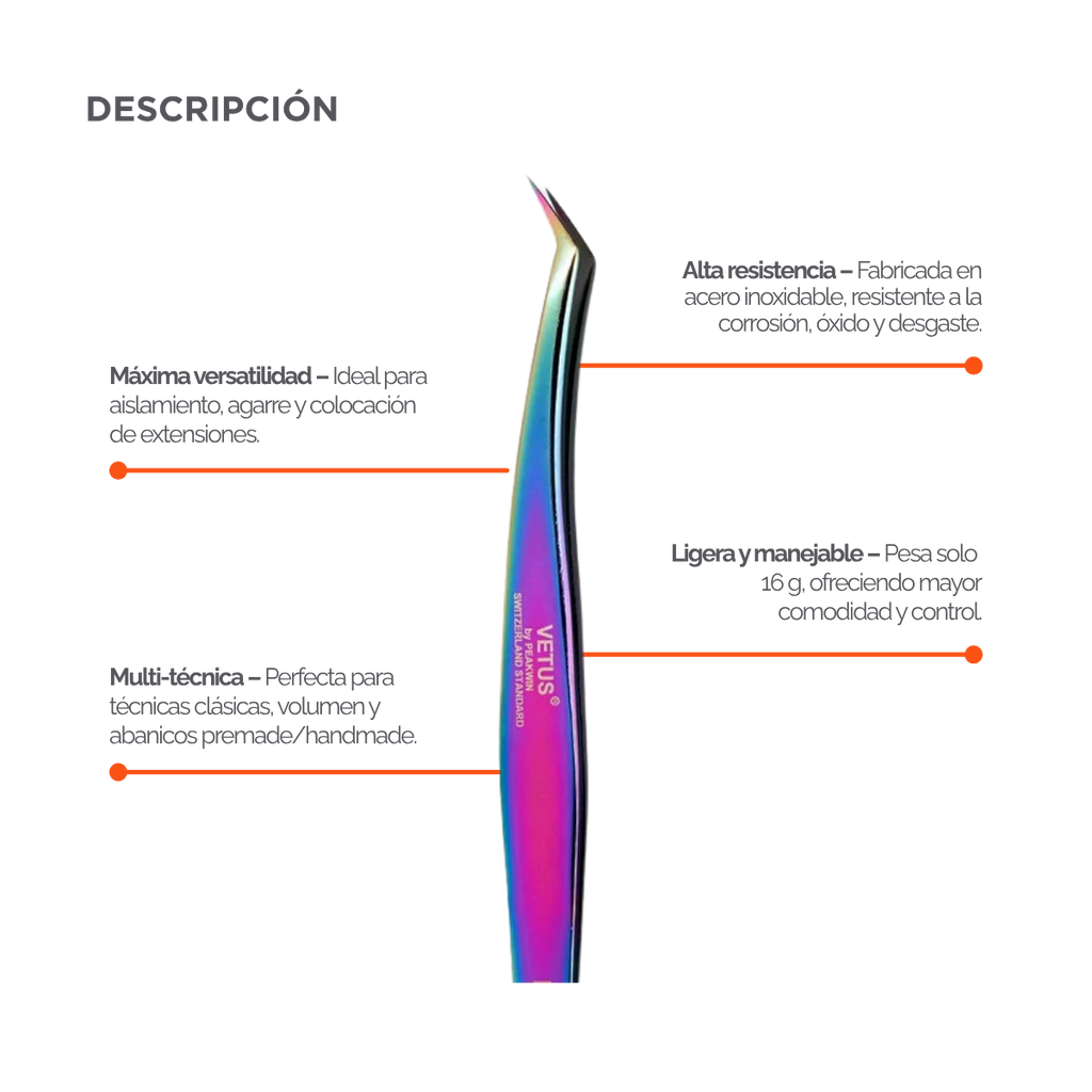 Pinzas Rainbow - MCS-19 Tipo L| BL Lashes
