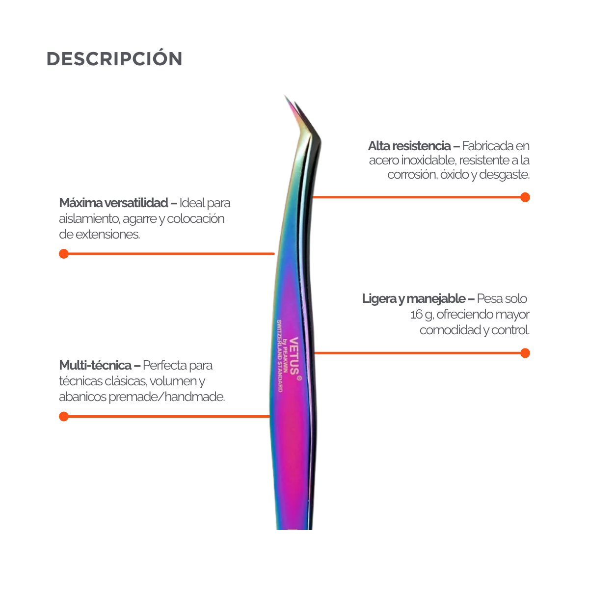 Pinzas Rainbow - MCS-19 Tipo L| BL Lashes