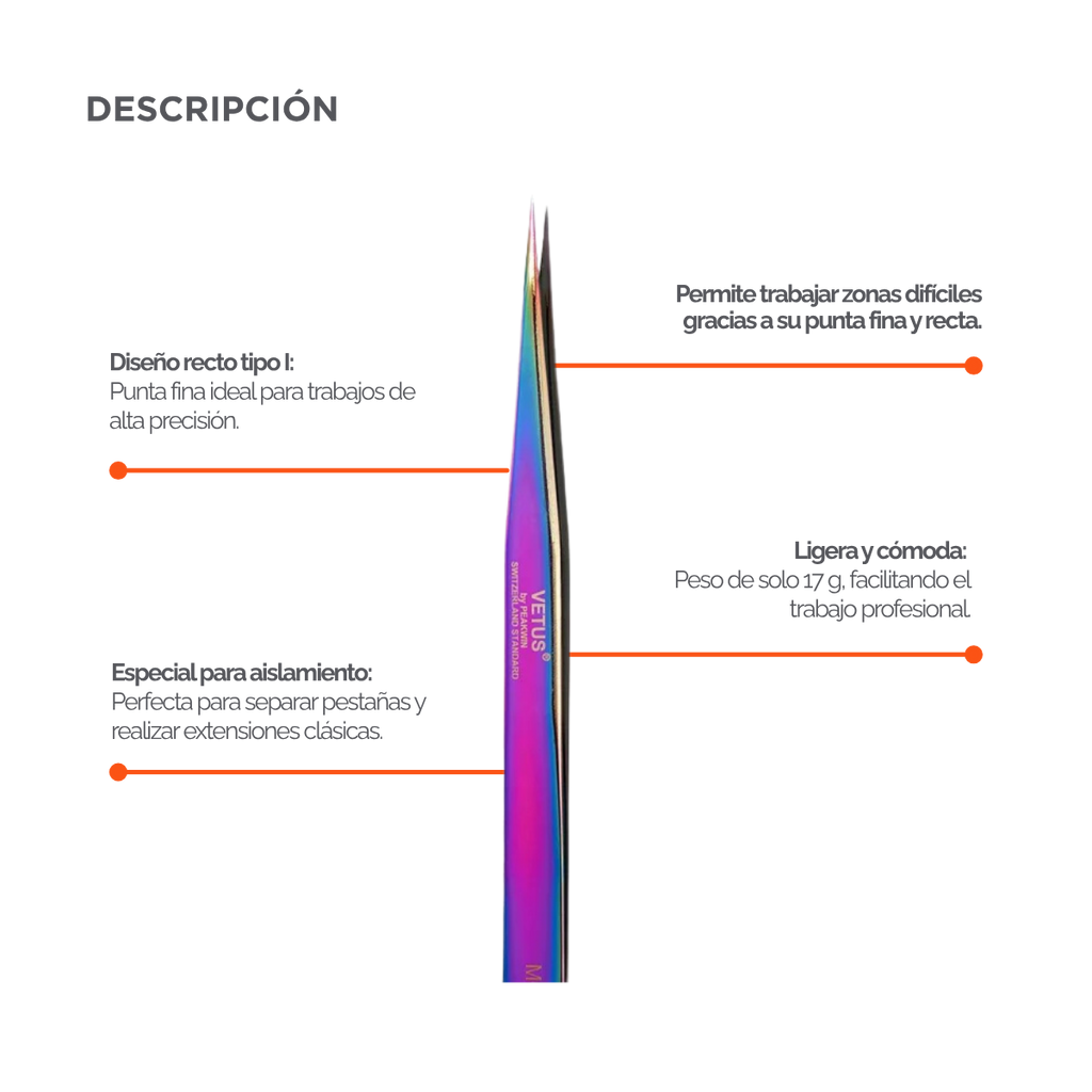 Pinzas Rainbow - MCS-12 Tipo I | BL Lashes