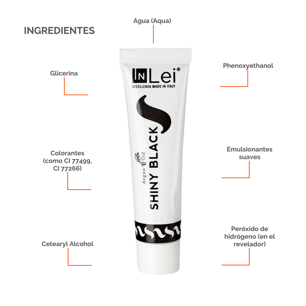 InLei® Tinte para Pestañas y Cejas con Aceite de Argán