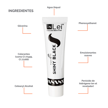 InLei® Tinte para Pestañas y Cejas con Aceite de Argán