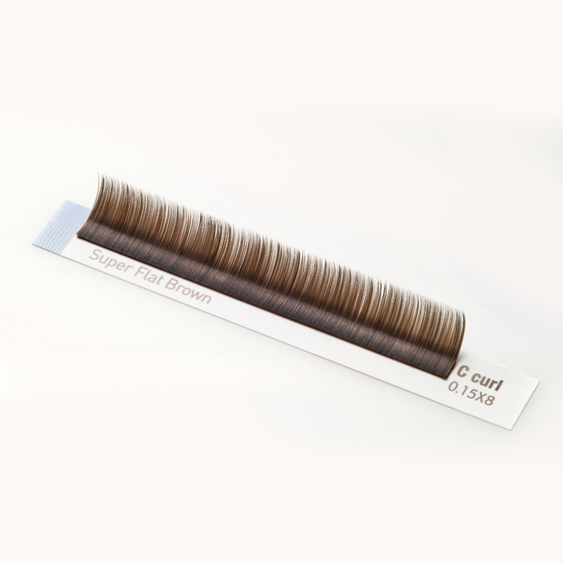 Pestañas postizas Super Flat Lash 0.15 marrón oscuro, volumen ligero y comodidad óptima.