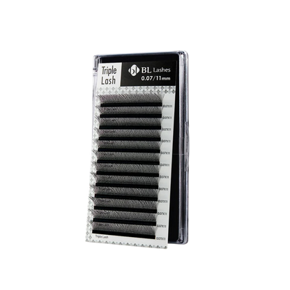 Extensión de pestaña Triple Lash- Volumen Tecnológico Curvatura C