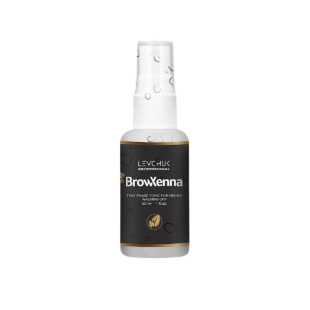 Two Phase Tonic BrowXenna 30 ml-solución bifásica profesional para eliminar henna y tintes de cejas de forma efectiva, suave e hidratante, ideal para preparaciones y correcciones en cabina.