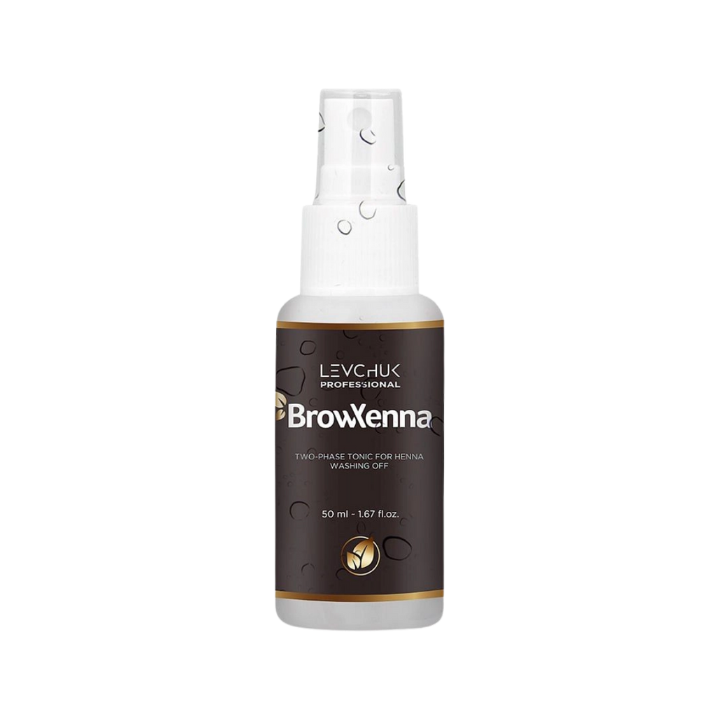 Two Phase Tonic BrowXenna 50 ml-solución bifásica profesional para eliminar henna y tintes de cejas de forma efectiva, suave e hidratante, ideal para preparaciones y correcciones en cabina.