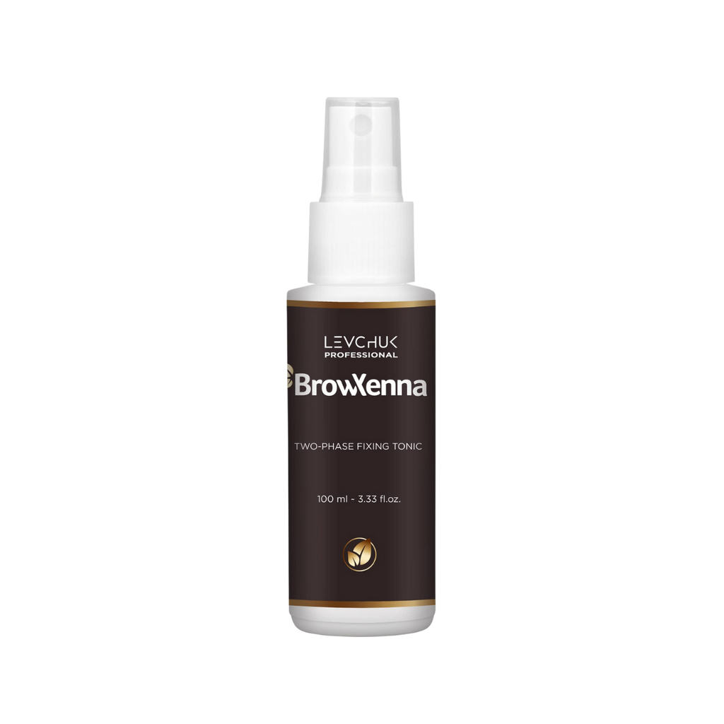 Two Phase Tonic BrowXenna 100 ml-solución bifásica profesional para eliminar henna y tintes de cejas de forma efectiva, suave e hidratante, ideal para preparaciones y correcciones en cabina.