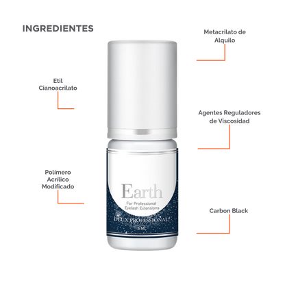 Botella de Moon Adhesive DLUX Universe de 3 ml / 5 ml, adhesivo negro de alta gama para extensiones de pestañas, envase profesional con gotero