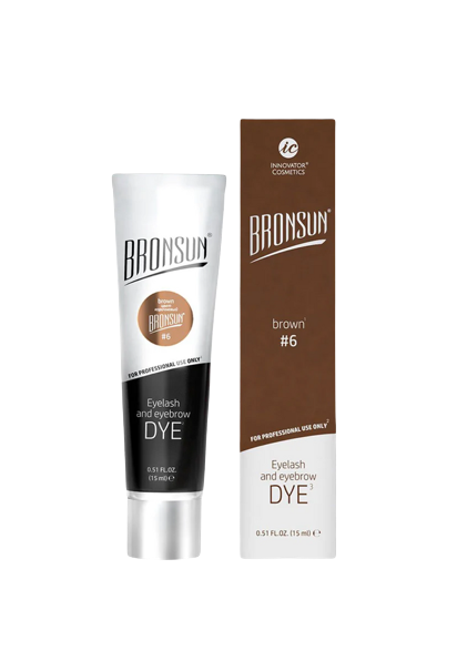 Cejas y pestañas teñidas con BRONSUN Gel Dye - Efecto henna duradero hasta 7 semanas.