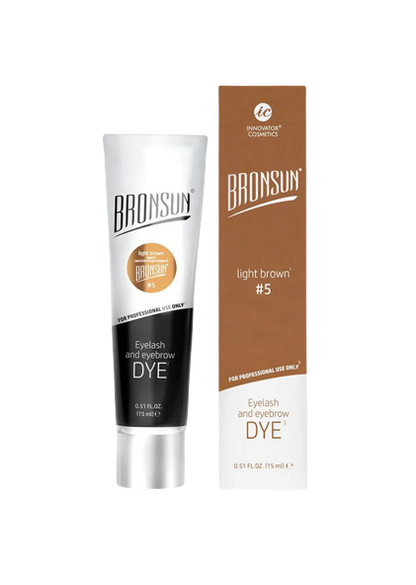 Cejas y pestañas teñidas con BRONSUN Gel Dye - Efecto henna duradero hasta 7 semanas.