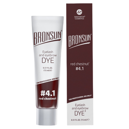 Cejas y pestañas teñidas con BRONSUN Gel Dye - Efecto henna duradero hasta 7 semanas.