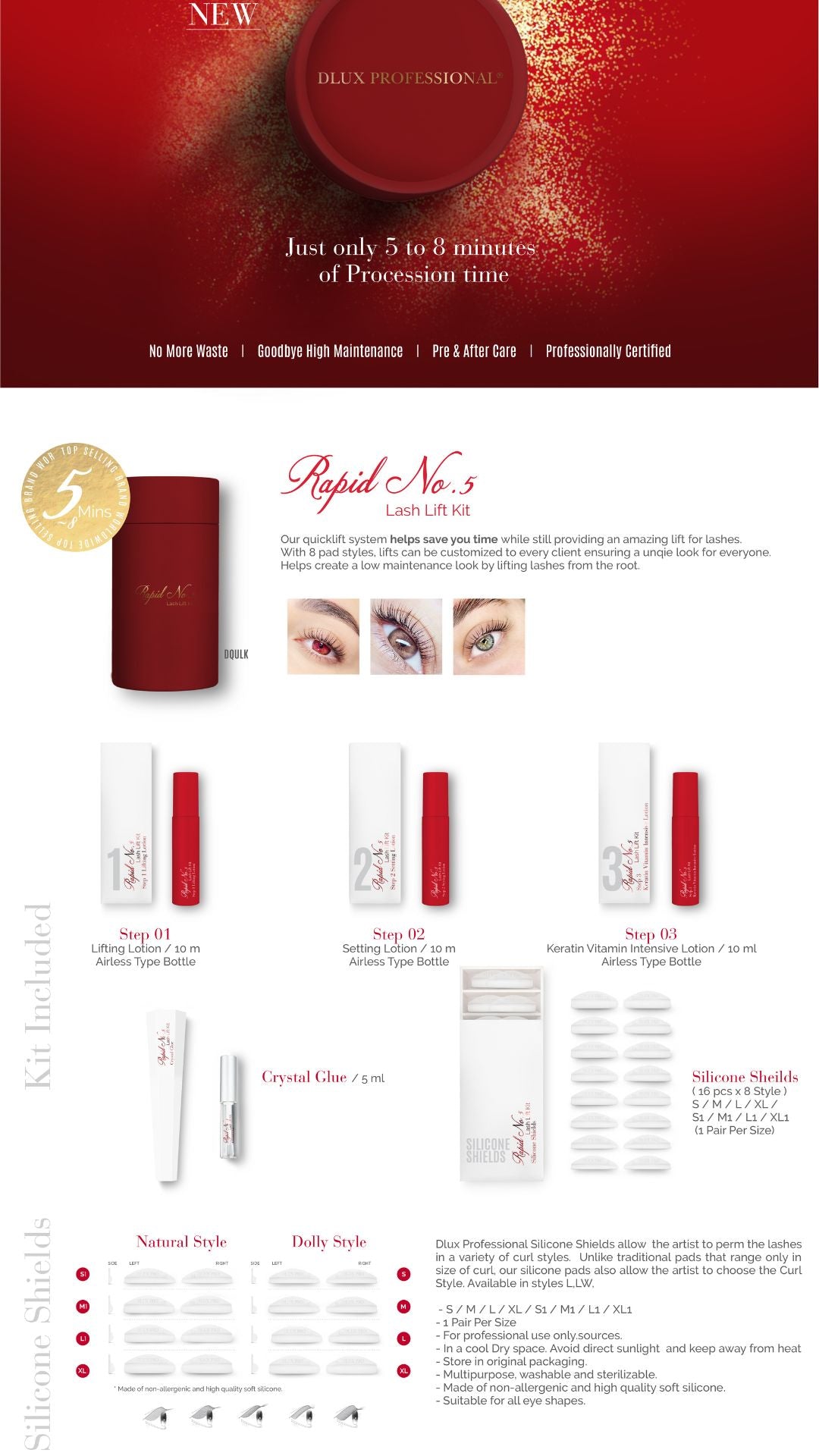 Rapid No. 5 Lash Lift Kit